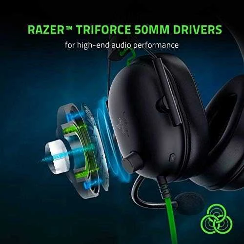 Ausinės Razer Esports BlackShark V2 X su laidu, Juodos