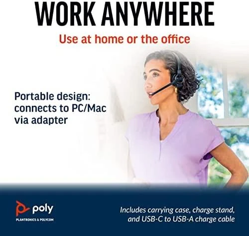 Poly Plantronics Savi 8220 UC-M ausinės, stereo, belaidė, DECT, įskaitant USB raktą, optimizuotas vieningas ryšys