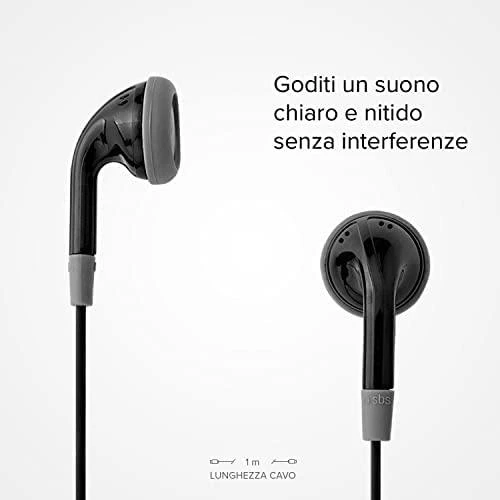 Ausinės SBS Mobile SBS Earset su laidu stereo Duo, jack 3,5 mm su mikrofonu ir answer button, su laidu, 20 - 20000 Hz, Music, Ausinės, Juodas