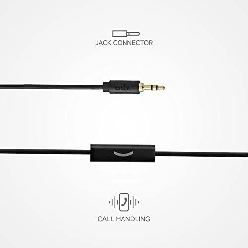 Ausinės SBS Mobile SBS Earset su laidu stereo Duo, jack 3,5 mm su mikrofonu ir answer button, su laidu, 20 - 20000 Hz, Music, Ausinės, Juodas