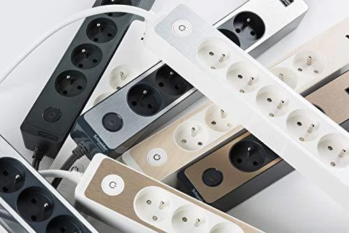 Schneider Electric Odace viršįtampių apsauga 5 lizdai 3 m juoda (ST9353B)