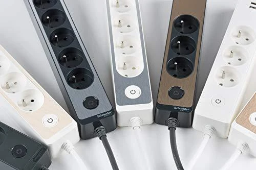 Schneider Electric Odace viršįtampių apsauga 5 lizdai 3 m juoda (ST9353B)