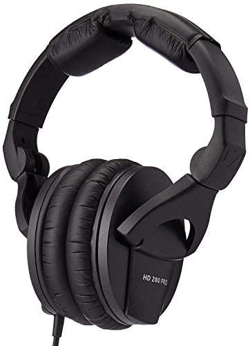 SENNHEISER HD 280 PRO, DYNAMIC HI-FI STEREO Ausinės, 64 ?, CLOSED, ADJUSTABLE HEADBAND, COILED KABELIS 3M, JACK 3.5MM, Juodas
