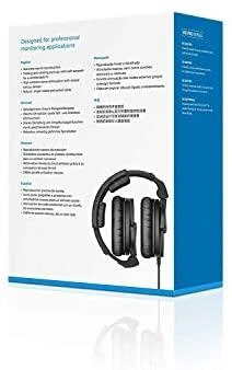 SENNHEISER HD 280 PRO, DYNAMIC HI-FI STEREO Ausinės, 64 ?, CLOSED, ADJUSTABLE HEADBAND, COILED KABELIS 3M, JACK 3.5MM, Juodas