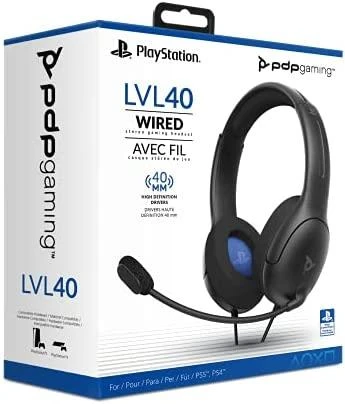 Žaidimų ausinės PDP Gaming LVL 40, skirtos PS4, Pilkos