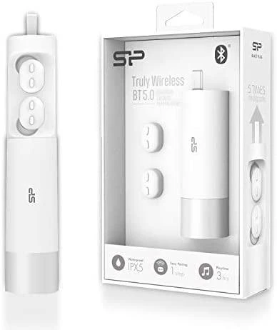 SILICON POWER 5MW BT ausinės BP81 True Wilreless Baltas