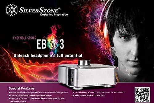 SilverStone SST-EB03S ausinių stiprintuvas – sidabro spalvos