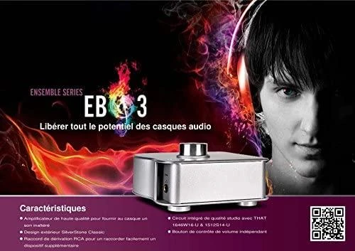 SilverStone SST-EB03S ausinių stiprintuvas – sidabro spalvos
