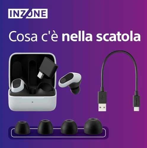 Sony INZONE Buds belaidės žaidimų ausinės, Baltos