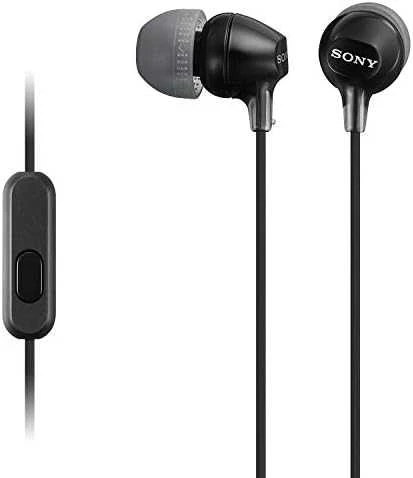 Į ausis įdedamos ausinės Sony MDR-EX110AP su mikrofonu, Juodos