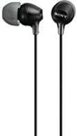 Į ausis įdedamos ausinės Sony MDR-EX110AP su mikrofonu, Juodos