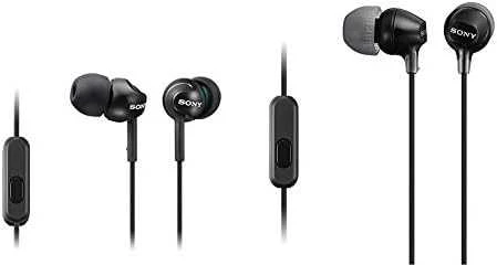 Į ausis įdedamos ausinės Sony MDR-EX110AP su mikrofonu, Juodos