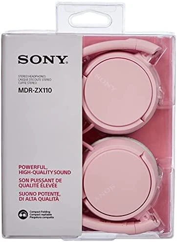 Sulankstomos ausinės Sony MDR-ZX110, Rožinės