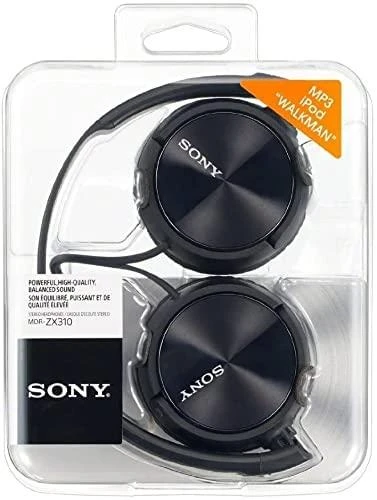 Sulankstomos kelioninės ausinės Sony MDR-ZX310, Juodos