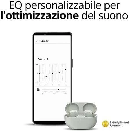 Sony WF-1000XM5 Earbuds Belaidės ausinės, ANC, belaidis įkrovimas, Sidabrinės spalvos
