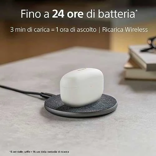 Sony WF-1000XM5 Earbuds Belaidės ausinės, ANC, belaidis įkrovimas, Sidabrinės spalvos