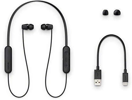 Belaidės į ausį įdedamos ausinės Sony WI-C200B, juodos