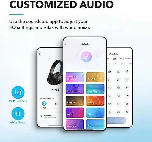 Ausinės Anker Soundcore Q20i, Juodos