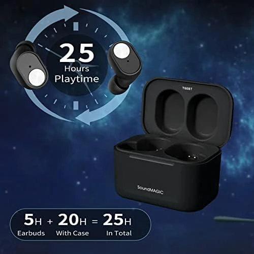 SoundMagic T60BT ausinės juodos