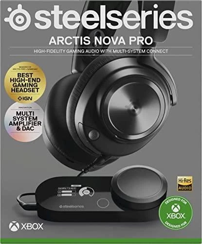 Ausinės žaidimams SteelSeries Arctis Nova Pro X, laidinės, Juodos spalvos