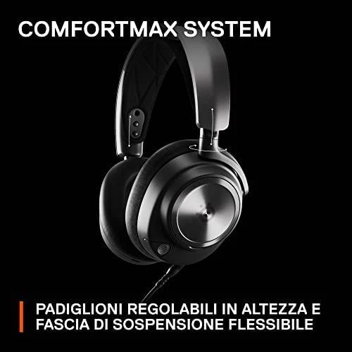 Ausinės žaidimams SteelSeries Arctis Nova Pro X, laidinės, Juodos spalvos