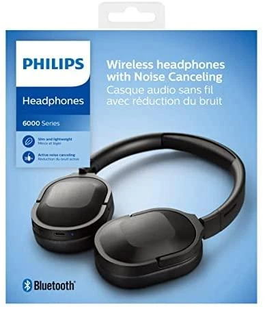 Philips Belaidės Ausinės TAH6506BK/00, ANC, Multipoint pairing, Slim ir lightweight