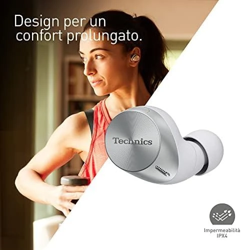 Technics belaidės ausinės EAH-AZ60M2ES, sidabrinės