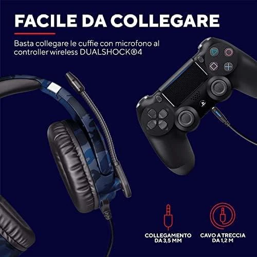 Žaidimų ausinės Trust GXT 488 Forze-B PS4 oficialus licencijuotas produktas, Mėlynos, 23532