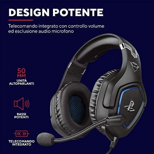 Žaidimų ausinės Trust GXT 488 Forze PS4 Gaming Headset PlayStation official licensed product, Juodos, 23530