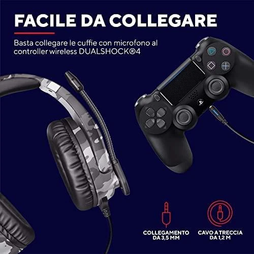 Žaidimų ausinės Trust GXT 488 Forze-G PS4 Ausinės Žaidimams PlayStation® official licensed product, Pilkos, 23531