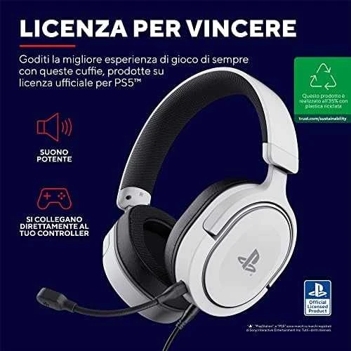 Trust GXT498W FORTA Baltos laidinės ausinės PS5