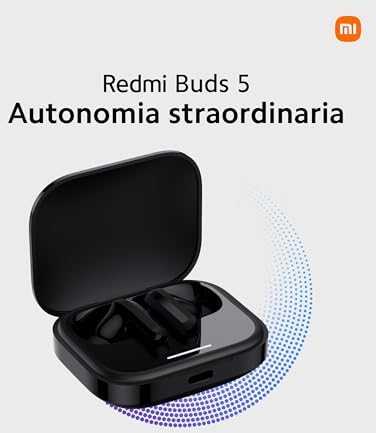 Redmi Buds 5 belaidės ausinės, Juodos