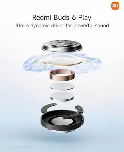 Belaidės ausinės Xiaomi Redmi Buds 6 Play, Juodos
