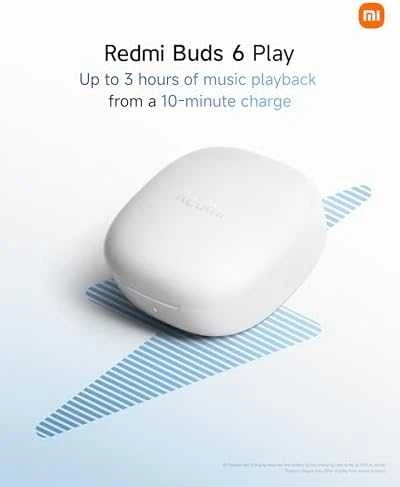 Belaidės ausinės Xiaomi Redmi Buds 6 Play, Juodos