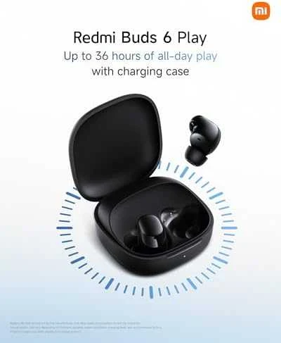 Belaidės ausinės Xiaomi Redmi Buds 6 Play, Juodos