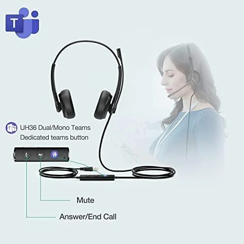 Yealink UH34 Dual Microsoft Teams USB-Ausinės