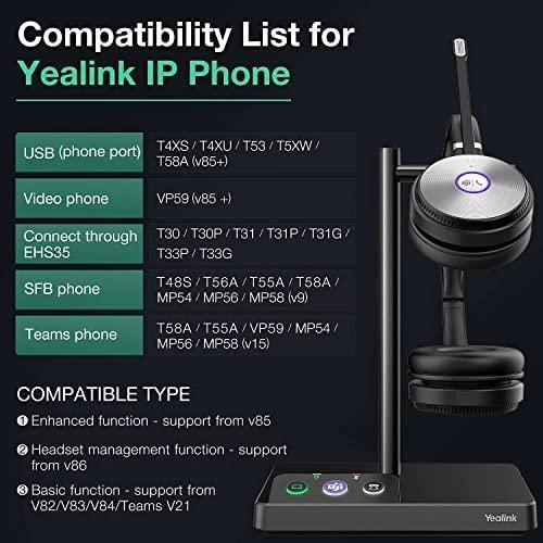 Yealink WH62 Mono Teams DECT ausinės V0