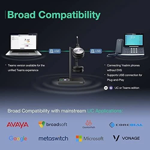 Yealink WH62 Mono Teams DECT ausinės V0