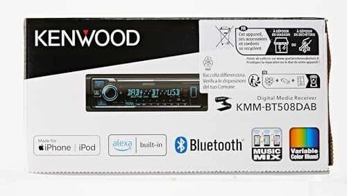 Kenwood, KMM-BT508DAB USB MP3/WMA automagnetola su AUX įėjimu
