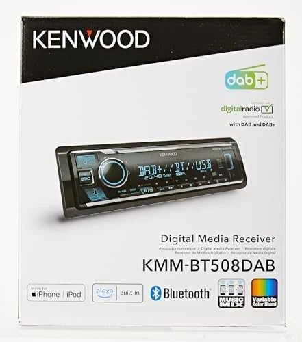 Kenwood, KMM-BT508DAB USB MP3/WMA automagnetola su AUX įėjimu
