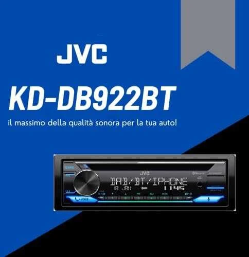 JVC, KD-DB922BT CD/USB MP3/WMA automagnetola su AUX įėjimu