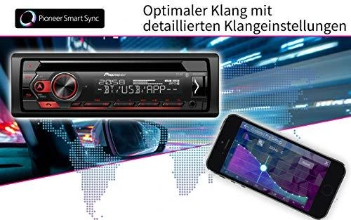 Pioneer DEH-S320BT magnetola su Smart Sync programėle