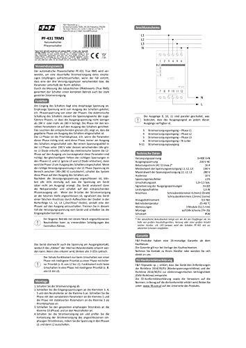 F&F Automatinis fazių keitiklis 16A 3x230V+N PF-431