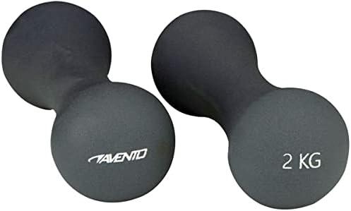 Schreuders Sport Hanteliai vinil. AVENTO 42DB PU 2x2kg Pilkas