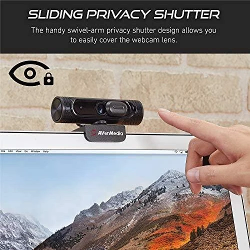 AVerMedia PW315 webcam 2 MP 1920 x 1080 pikselių USB Juodas