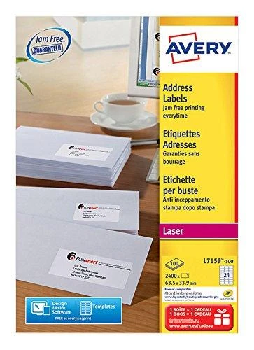 Avery Zweckform L7159-100 - Baltas - Rectangle - Permanent - DIN A4 - Envelope - Paper