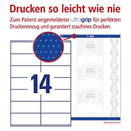 Avery Zweckform universalios etiketės, Balta 105x41mm 100 lapų (3477)