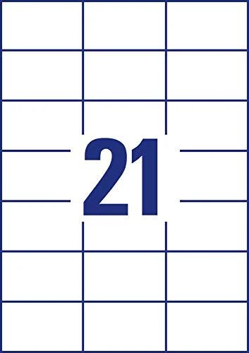 Etiketė - Avery Zweckform 3652 70x42.3mm A4 Balta
