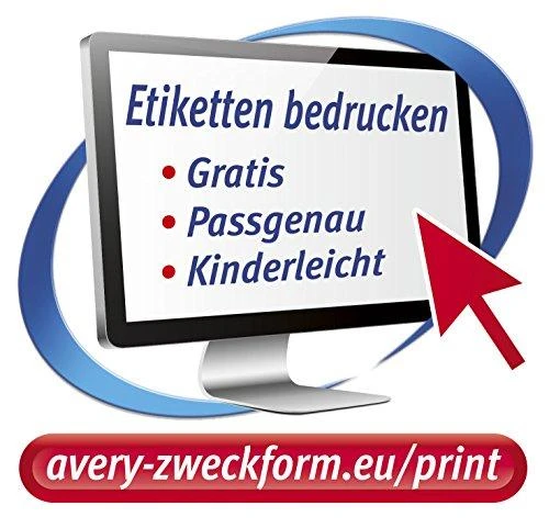 Lipnios etiketės Avery Zweckform, A4, 70x32mm, 27 etiketės lape, 100 lapų, baltos spalvos