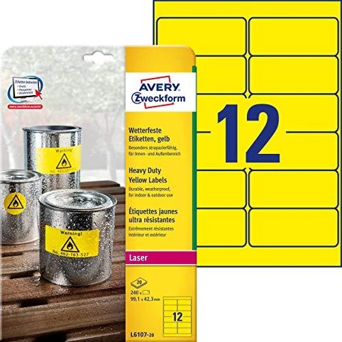 Avery Zweckform Heavy Duty 99,1 x 42,3 mm geltona